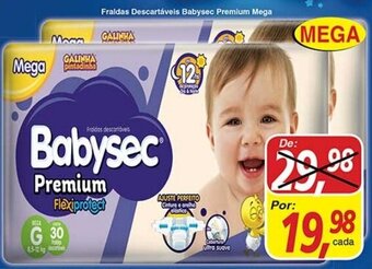 Supermercados Guanabara Fraldas Descartaveis Babysec Premium Mega oferta