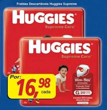 Supermercados Guanabara Fraldas Descartaveis Huggies Supreme oferta