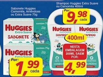 Shampoo Huggies Extra Suave ou Camomilla 400ml