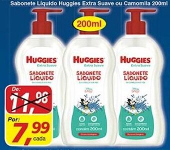 Supermercados Guanabara Sabonete Liquido Huggies Extra Suave ou Camomilla 200ml oferta