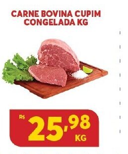 Atacadão Centro Sul Carne Bovina Cupim Cong. 1kg oferta