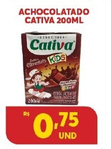 Atacadão Centro Sul Achocolatado Cativa 200ml oferta