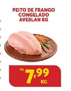 Atacadão Centro Sul Peito de Frango Congelado Aveslan 1kg oferta