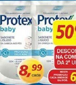 Supermercados Guanabara Sabonete Liquido da Cabeca aos Pes Protex Baby Refil 180ml oferta