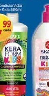 Supermercados Guanabara Shampoo ou condicionador Keraform Skafe Kids 500ml oferta