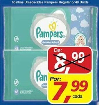 Supermercados Guanabara Toalhas Umedecidas Pampers Regular c/48 unids oferta
