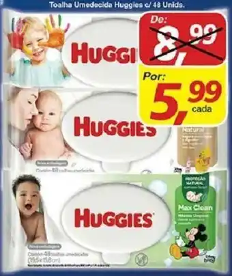 Supermercados Guanabara Toalha umedecida Huggies c/48 unids. oferta