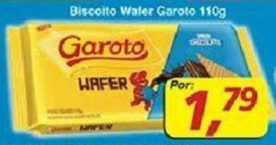 Supermercados Guanabara Biscoito Wafer Garoto 110g oferta