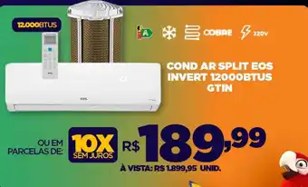COND AR SPLIT EOS INVERT 12000BTUS