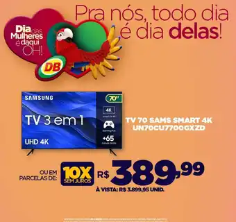 DB Supermercados TV 70 SAMS SMART 4K UN70CU7700GXZD oferta