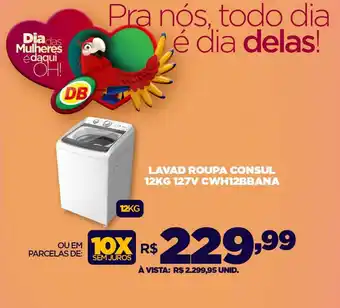 LAVAD ROUPA CONSUL 12KG 127V CWH12BBANA