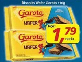 Supermercados Guanabara Biscoito Wafer Garoto 110g oferta