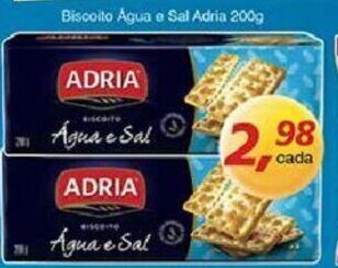 Supermercados Guanabara Biscoito Agua e Sal Adria 200g oferta