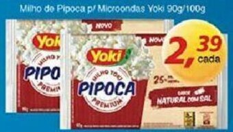 Supermercados Guanabara Milho de Pipoca p/ Microondas Yoki 90g/100g oferta