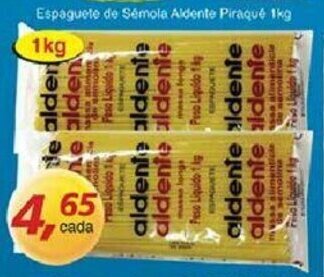 Supermercados Guanabara Espaguete de Semola Aldente Piraque 1kg oferta
