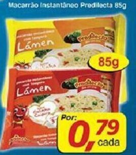 Supermercados Guanabara Macarrao Instantaneo Predilecta 85g oferta
