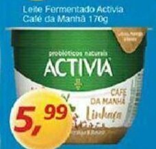 Supermercados Guanabara Leite Fermentado Activia Cafe da Manha 170g oferta
