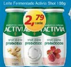 Supermercados Guanabara Leite Fermentado Activia Shot 100g oferta