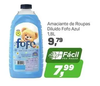 Amaciante de Roupas Diluido Fofo Azul 1.8L