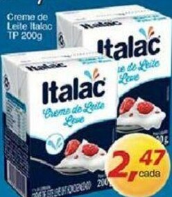 Supermercados Guanabara Creme de Leite Italac TP 200g oferta