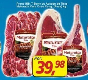Supermercados Guanabara Prime Rib, Tbone ou Assado de Tiras Maturattta com Osso cong 1kg oferta