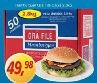 Supermercados Guanabara Hamburguer Gra file Caixa 2.8kg oferta