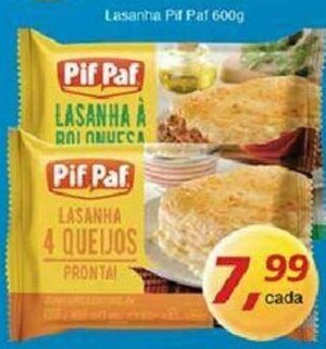 Lasanha Pif Paf 600g