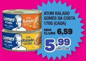 Costazul Supermercados Atum Ralado Gomes da Costa 170g oferta