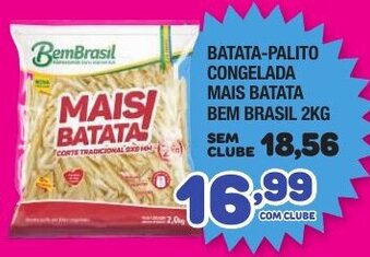 Costazul Supermercados Batata Palito congelada Mais Batata bem Brasil 2kg oferta