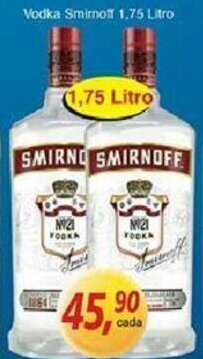 Supermercados Guanabara Vodka Smirnoff 1.75L oferta