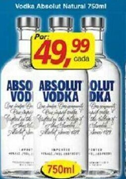 Supermercados Guanabara Vodka Absolut Natural 750ml oferta