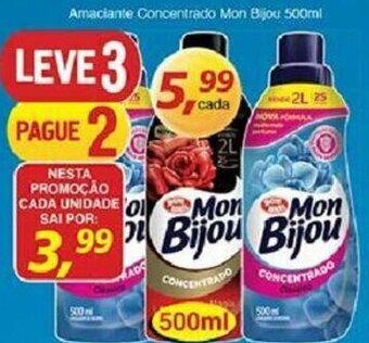 Supermercados Guanabara Amaciante Concentrado Mon Bijou 500ml oferta
