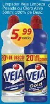 Supermercados Guanabara Limpador Veja Limpeza Pesada ou Cloro Ativo 500ml c/20% de Desc. oferta