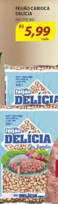 Assaí Atacadista Feijao Carioca Delicia 1kg oferta