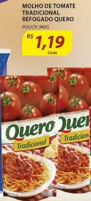 Assaí Atacadista Molho de Tomate Tradicional Refogado Quero 340g oferta