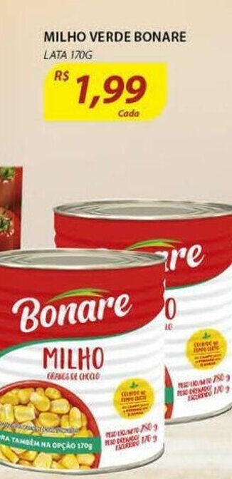 Assaí Atacadista Milho Verde Bonare 170g oferta