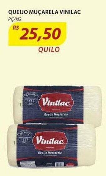 Assaí Atacadista Queijo Mucarela Vinilac 1kg oferta