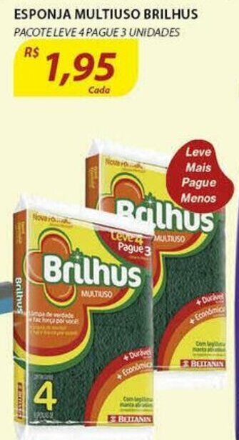Assaí Atacadista Esponja Multiuso Brilhus oferta