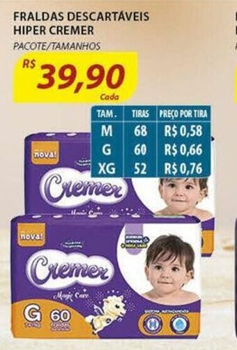 Assaí Atacadista Fraldas Descartaveis Hiper Cremer oferta