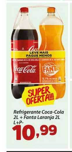 Confiança Supermercados Refrigerante Coca Cola + Fanta Laranja 2L oferta