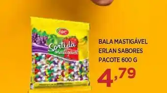Apoio Mineiro Bala Mastigável Erlan Sabores 600g oferta