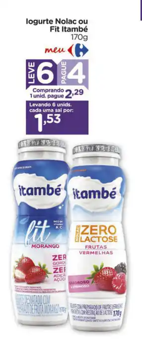 Carrefour Iogurte Nolac ou FIt Itambe 170g oferta