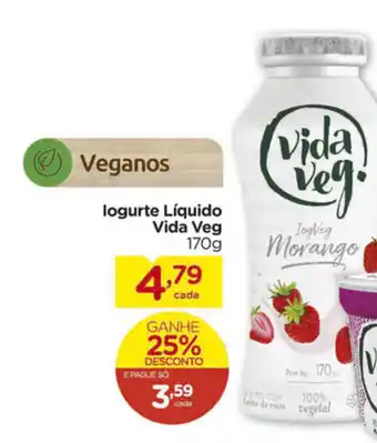 Carrefour Iogurte Liquido Vida Veg 170g oferta