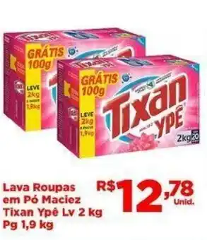 Lava roupas em po Maciez Tixan Ype Lv 2kg Pg 1.9kg