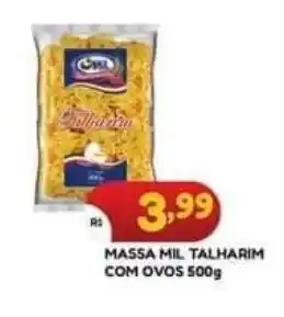 Bramil Supermercados MASSA MIL TALHARIM COM OVOS 500g oferta