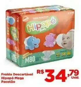 Tatico Fralda Descartavel Hipopo Mega Pacotao oferta