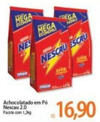Atacadão Achocolatado em po Nescau 2.0 1.2kg oferta