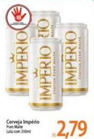 Atacadão Cerveja Imperio Puro Malte lata 350ml oferta