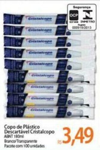 Atacadão Copo de Plastico Descartavel Cristalcopo oferta