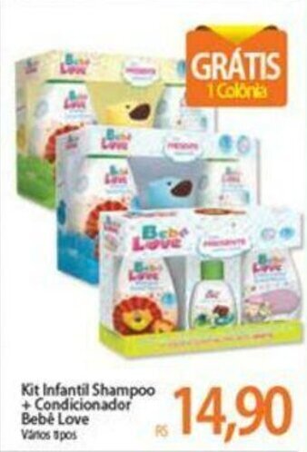 Atacadão Kit Infantil Shampoo + Condicionador Bebe Love oferta